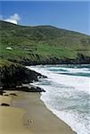 Mountain at the coast, Dingle Peninsula, County Kerry, Republic Of Ireland