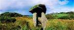 Tomb on a landscape, Gortnavern Dolmen, county donegal, Republic Of Ireland