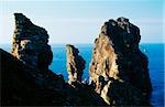 Pinacles de roche de l'enclume, l'île de Toraigh, comté de Donegal, Irlande