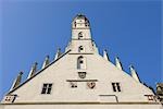 Pignon de Old Town Hall, Rothenburg ob der Tauber, arrondissement d'Ansbach, Bavière, Allemagne