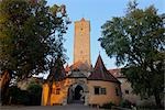 Porte de château, Rothenburg ob der Tauber, arrondissement d'Ansbach, Bavière, Allemagne