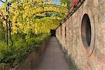 Chemin du château Johannisburg vers le Pompejanum, Aschaffenburg, Bavière, Allemagne