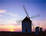Moulins à vent, Consuegra, La Mancha, Espagne