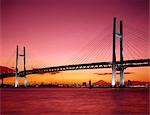 Pont de la baie, Yokohama, Japon