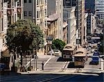 Cable car at Hyde Street, San Francisco. USA