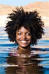 Close Up of woman with afro