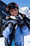 Female snowboarder