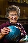 Female bowling attendant
