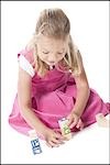 Girl playing with blocks