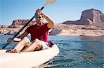 Man rowing in a boat