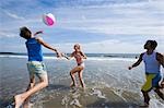 Playing with beach ball