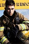 Portrait of a firefighter