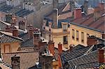 Sur les toits des maisons, Lyon, France