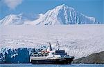 Cruise ship in front of Mt. Francais.