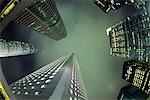 Highrises soar over the business district of Central on Hong Kong island.