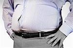 Overweight Man's Stomach