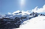 Snow-topped mountain peak