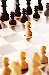 Conseil d'administration après le premier coup aux échecs