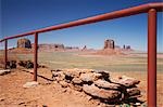 USA, Arizona, railing in Monument Valley