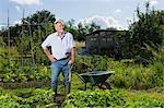 Senior man gardening