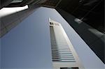 Vue sur Dubai, Émirats Arabes Unis, Emirates Towers sur Sheikh Zayed Road, Dubaï