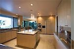 Open plan kitchen in neutral colours, Palm Springs