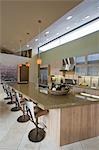 Kitchen worktop and barstoools in Palm Springs home