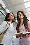 Female students in school corridor