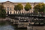 Pont des Arts and Louvre, Paris, Ile-de-France, France