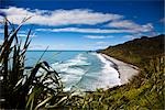 Beach North of Greymouth on West Coast of South Island, New Zealand