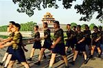 Early morning exercises for soldiers in front of The Forbidden City Palace Museum,Zijin Cheng,Beijing,China