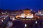 Bell Tower,dating from 14th century rebuilt by the Qing in 1739,Xian City,Shaanxi Province,China