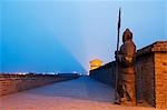 Ornamental guard on the last remaining intact Ming Dynasty city wall in China,Pingyao City,Shanxi Province,China