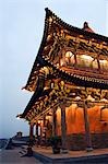 Tour-porte sur la dernière ville de la dynastie Ming intacte restante de mur en Chine, ville de Pingyao, Shanxi Province, Chine