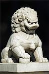 China,Beijing. Lion statue in White Cloud Temple (Baiyun Guan) tended by Taoist monks and founded in AD 739 with todays buildings dating from the Ming and Qing dynasties.