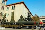 China,Beijing,Military Museum. A missile is displayed outside the museum.