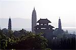 La Chine, la province du Yunnan, ville de Dali. Trois pagodes du temple yoan constantin
