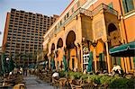 The luxurious Marriott Hotel in Cairo. Standing in the fashionable district of Zamalek,it is built around the lavish 19th century Gezira Palace,built for the opening of the Suez Canal.