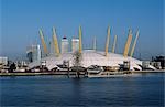 Millennium Dome viewed from the River Thames in the early morning