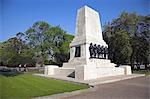 Denkmal der Wachen in Horseguards Parade. Es wurde 1926 errichtet und die fünf gewidmet Foot Guards Regimenter, die kämpfte im ersten Weltkrieg (WW1).