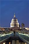 St Pauls Cathedral seen across the Millennium Bridge.