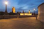 Les chambres du Parlement à partir de Vauxhall Bridge.