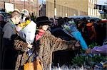 Every Sunday locals flock to the Columbia Road flower market in Hackney,North East