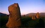 England,Cumbria,Keswick. Castlerigg Stone Circle - there are 38 stones in a circle approximately 30 metres in diameter. Within the ring is a rectangle of a further 10 standing stones. The tallest stone is 2.3 metres high. It was probably built around 3000 BC - the beginning of the later Neolithic Period - and is one of the earliest stone circles in Britain.