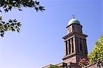 Bridgnorth Shropshire, England. Der Turm der St. Mary's Church in Bridgnorth, am Ufer des Flusses Severn entwickelt durch den Ingenieur Thomas Telford 1792, der es gibt ist bestimmten einheitlichen design