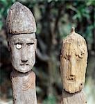 The Konso people of southwest Ethiopia worship the sky God,Waq,and place carved wooden effigies at prominent places to honour their illustrious ancestors. These eerie totems are often found grouped together. They can depict a dead hero,his wives,his enemies slain in battle or dangerous animals he may have killed in his lifetime.