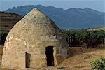 Chozo de Puerto Rubio,an old beehive-shaped shepherd's hut,now surrounded by vineyards