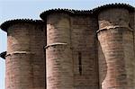 L'église du XVe siècle en Najera a brique rouge distinctif et contreforts arrondies. Najera beccame le siège des rois de Navarre après les Maures a Pamplona à 918AD. C'est une des villes pèlerins visitent le long du Camino de Santiago.