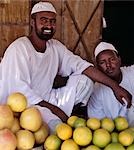 A fruit stall in the important market town of Shendi on the River Nile,northeast of Khartoum.