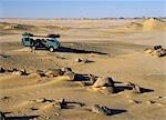 Die nördliche oder die libysche Wüste im nordwestlichen Sudan ist eine östliche Erweiterung der großen Sahara. Die Erosion der Sedimentgesteine hat eine wahrhaft grandiosen Wüstenlandschaft geschaffen.